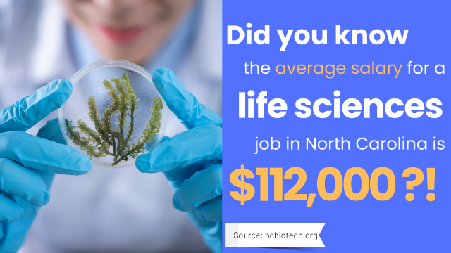 average salary in life science NC